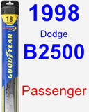 Passenger Wiper Blade for 1998 Dodge B2500 - Hybrid