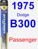 Passenger Wiper Blade for 1975 Dodge B300 - Hybrid