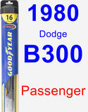 Passenger Wiper Blade for 1980 Dodge B300 - Hybrid