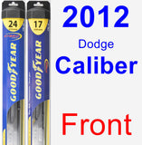 Front Wiper Blade Pack for 2012 Dodge Caliber - Hybrid
