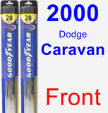 Front Wiper Blade Pack for 2000 Dodge Caravan - Hybrid
