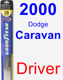 Driver Wiper Blade for 2000 Dodge Caravan - Hybrid
