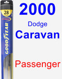 Passenger Wiper Blade for 2000 Dodge Caravan - Hybrid
