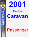Passenger Wiper Blade for 2001 Dodge Caravan - Hybrid