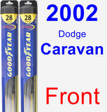 Front Wiper Blade Pack for 2002 Dodge Caravan - Hybrid