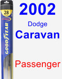 Passenger Wiper Blade for 2002 Dodge Caravan - Hybrid