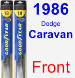 Front Wiper Blade Pack for 1986 Dodge Caravan - Hybrid