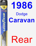 Rear Wiper Blade for 1986 Dodge Caravan - Hybrid