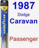 Passenger Wiper Blade for 1987 Dodge Caravan - Hybrid