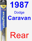 Rear Wiper Blade for 1987 Dodge Caravan - Hybrid