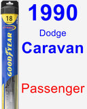 Passenger Wiper Blade for 1990 Dodge Caravan - Hybrid