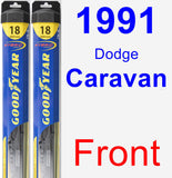 Front Wiper Blade Pack for 1991 Dodge Caravan - Hybrid