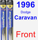 Front Wiper Blade Pack for 1996 Dodge Caravan - Hybrid