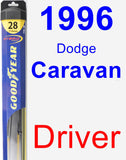 Driver Wiper Blade for 1996 Dodge Caravan - Hybrid
