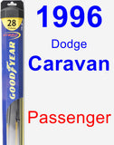 Passenger Wiper Blade for 1996 Dodge Caravan - Hybrid