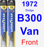 Front Wiper Blade Pack for 1972 Dodge B300 Van - Hybrid