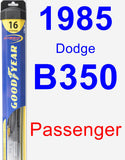 Passenger Wiper Blade for 1985 Dodge B350 - Hybrid