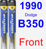 Front Wiper Blade Pack for 1990 Dodge B350 - Hybrid