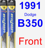 Front Wiper Blade Pack for 1991 Dodge B350 - Hybrid