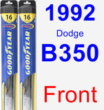 Front Wiper Blade Pack for 1992 Dodge B350 - Hybrid