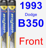 Front Wiper Blade Pack for 1993 Dodge B350 - Hybrid