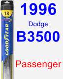 Passenger Wiper Blade for 1996 Dodge B3500 - Hybrid