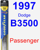 Passenger Wiper Blade for 1997 Dodge B3500 - Hybrid