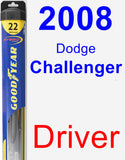 Driver Wiper Blade for 2008 Dodge Challenger - Hybrid