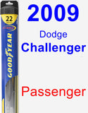 Passenger Wiper Blade for 2009 Dodge Challenger - Hybrid