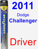 Driver Wiper Blade for 2011 Dodge Challenger - Hybrid