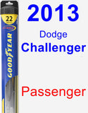 Passenger Wiper Blade for 2013 Dodge Challenger - Hybrid