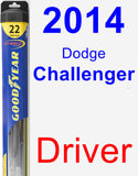 Driver Wiper Blade for 2014 Dodge Challenger - Hybrid