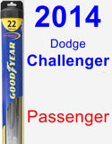Passenger Wiper Blade for 2014 Dodge Challenger - Hybrid