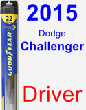 Driver Wiper Blade for 2015 Dodge Challenger - Hybrid
