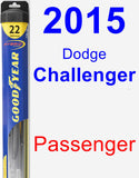Passenger Wiper Blade for 2015 Dodge Challenger - Hybrid