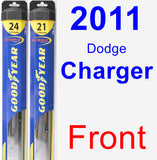 Front Wiper Blade Pack for 2011 Dodge Charger - Hybrid