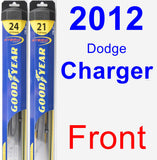 Front Wiper Blade Pack for 2012 Dodge Charger - Hybrid