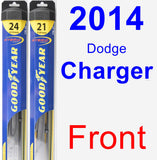 Front Wiper Blade Pack for 2014 Dodge Charger - Hybrid