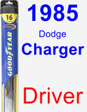 Driver Wiper Blade for 1985 Dodge Charger - Hybrid