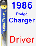 Driver Wiper Blade for 1986 Dodge Charger - Hybrid