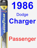 Passenger Wiper Blade for 1986 Dodge Charger - Hybrid