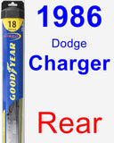 Rear Wiper Blade for 1986 Dodge Charger - Hybrid