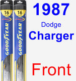 Front Wiper Blade Pack for 1987 Dodge Charger - Hybrid
