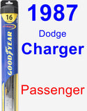 Passenger Wiper Blade for 1987 Dodge Charger - Hybrid