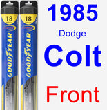 Front Wiper Blade Pack for 1985 Dodge Colt - Hybrid
