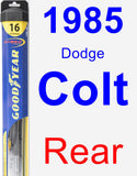Rear Wiper Blade for 1985 Dodge Colt - Hybrid