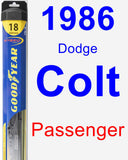 Passenger Wiper Blade for 1986 Dodge Colt - Hybrid