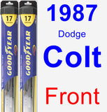 Front Wiper Blade Pack for 1987 Dodge Colt - Hybrid