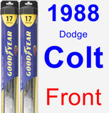 Front Wiper Blade Pack for 1988 Dodge Colt - Hybrid