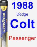 Passenger Wiper Blade for 1988 Dodge Colt - Hybrid